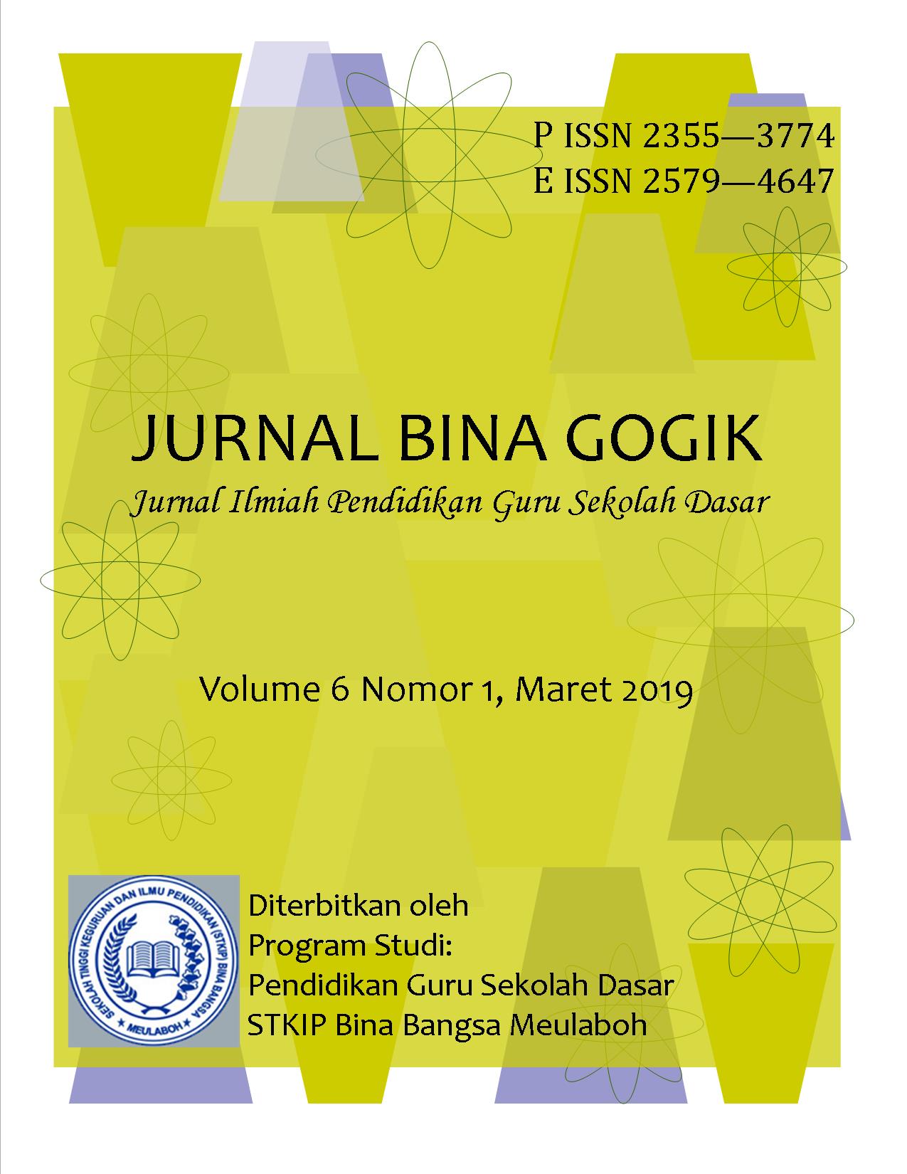 					View Vol. 6 No. 1 (2019): JURNAL BINAGOGIK
				